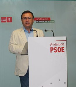 El coordinador de la Interparlamentaria del PSOE-A, Miguel Ángel Heredia