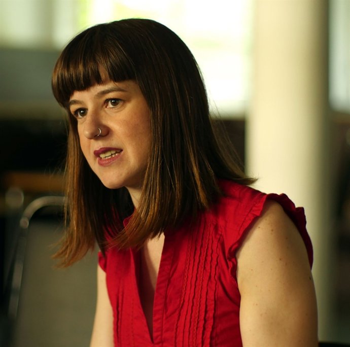 La portavoz de Podemos en la Comisión de Cultura, Lucía Alaya