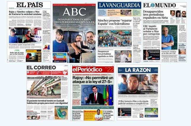 Portadas de los periódicos 22 de julio