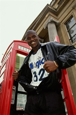 Shaquille O'Neal en Londres en 1993
