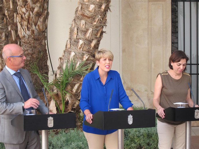 Imagen de la rueda de prensa posterior al Consejo de Gobierno