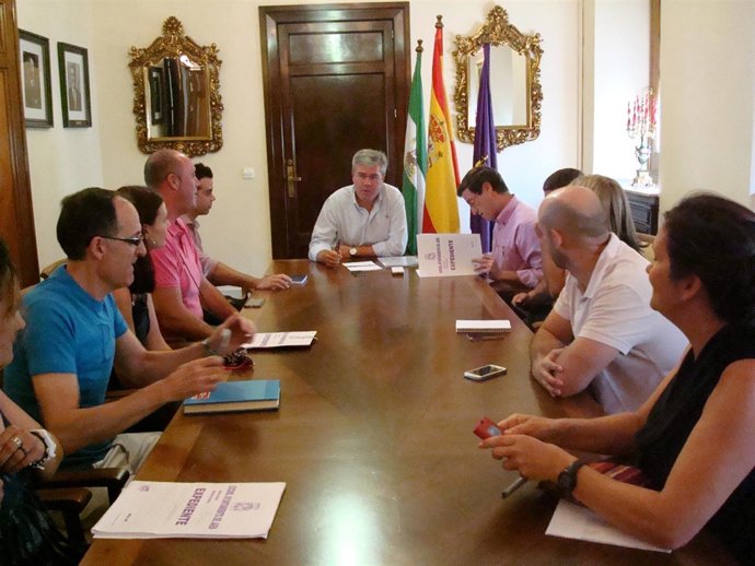 Reunión del coité de empresa del ayuntamiento con el alcalde