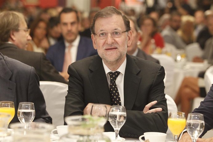 Mariano Rajoy en un acto organizado por La Razón