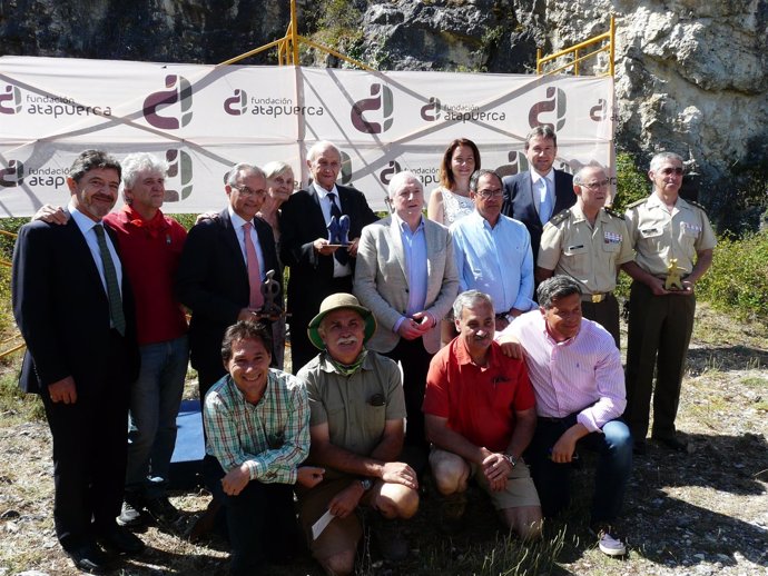 Los galardonados y los codirerctores de Atapuerca