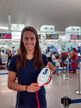 Anni Espar, jugadora de la selección española de waterpolo