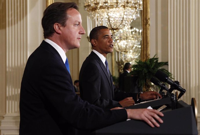 Obama y Cameron juntos y unidos