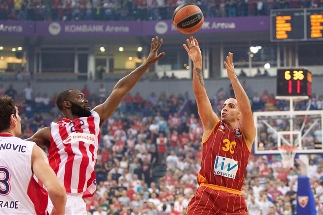 Arroyo en un partido de la Euroliga