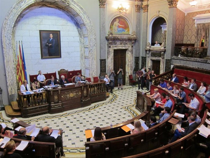 Imagen del pleno del Ayuntamiento de Valencia