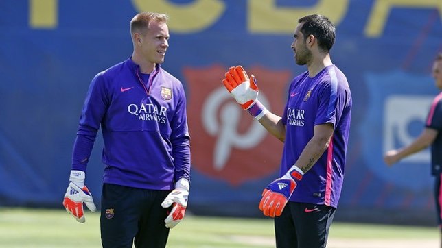 Ter Stegen Claudio Bravo Barcelona entrenamiento