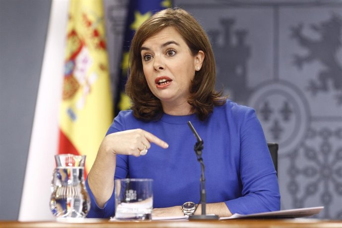 Soraya Santamaría tras el Consejo de Ministros
