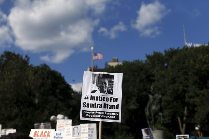 Manifestación por la muerte de Sandra Bland