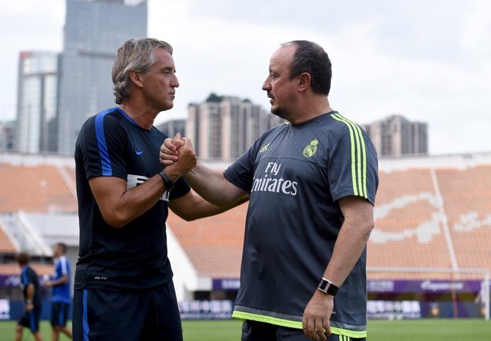 El entrenador del Inter de Milán, Roberto Mancini