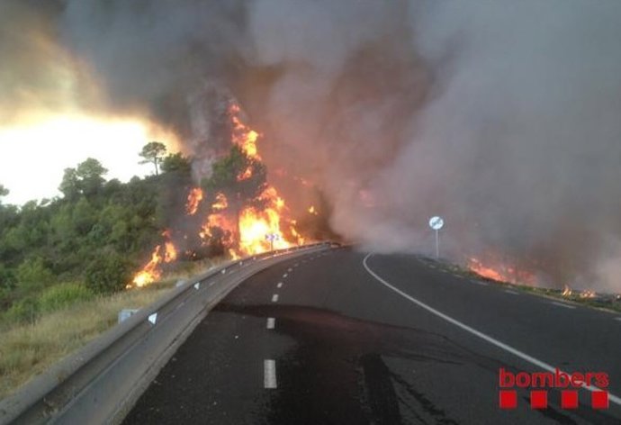 El incendio forestal de Òdena