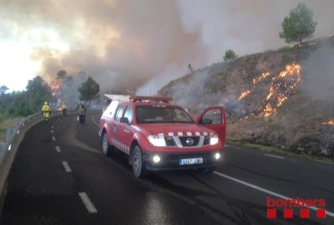 El incendio de Òdena (Barcelona)