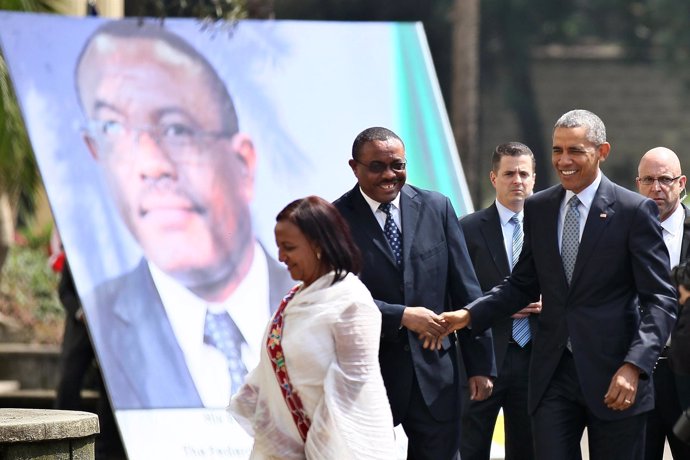 El presidente estadounidense, Barack Obama, y Hailemariam Desalegn