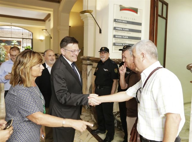 Ximo Puig en su visita a Castellón