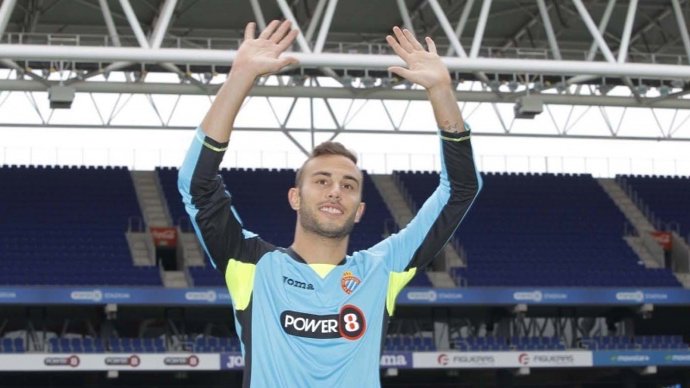 Bardi, en su presentación como jugador del Espanyol