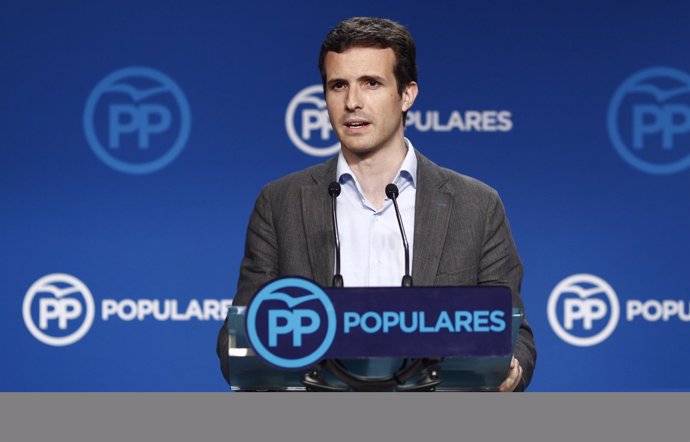 Pablo Casado tras la reunión del Comité de dirección del PP