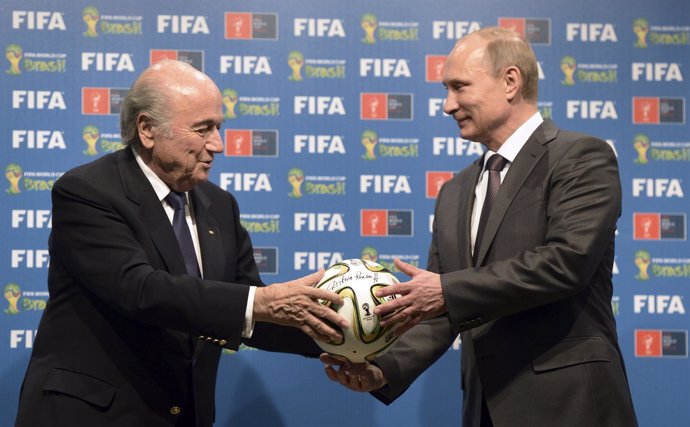 Joseph Blatter y Vladimir Putin.