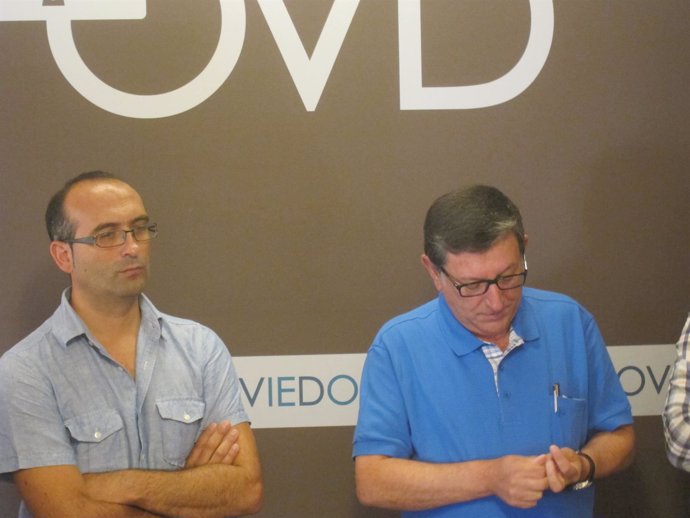 Donaire y MAnzano antes de una reunión con el alcalde de Oviedo