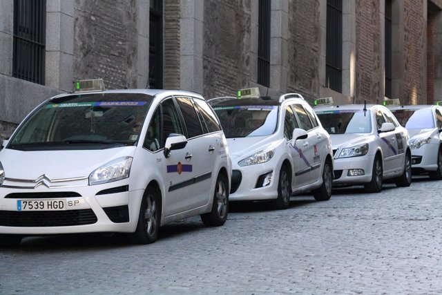 Taxi, Calle, Carretera, Coche