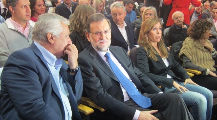 Javier Arenas, Alicia Sánchez Camacho y Mariano Rajoy 