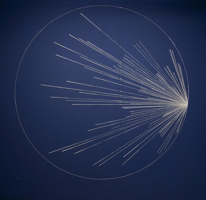 Parte de la obra 'Mural rojo #6 y Mural azul #6', de Roberto Coromina