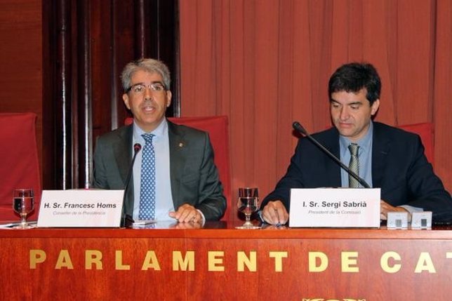 El conseller de Presidencia, Francesc Homs, y Sergi Sabrià 