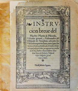 Instrucción breve del Maestro Martín de Miranda (1558). 