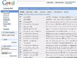 Pantalla del correo electrónico GMail