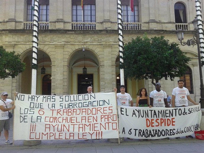 Protesta de los trabajadores.