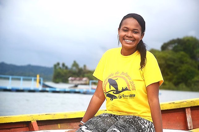 Dayana Conrado se dedica a un oficio curioso: es 'intérprete' de ballenas.