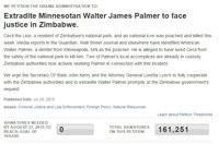 Más de 160.000 personas piden a la Casa Blanca que autorice la extradición del asesino de 'Cecil'