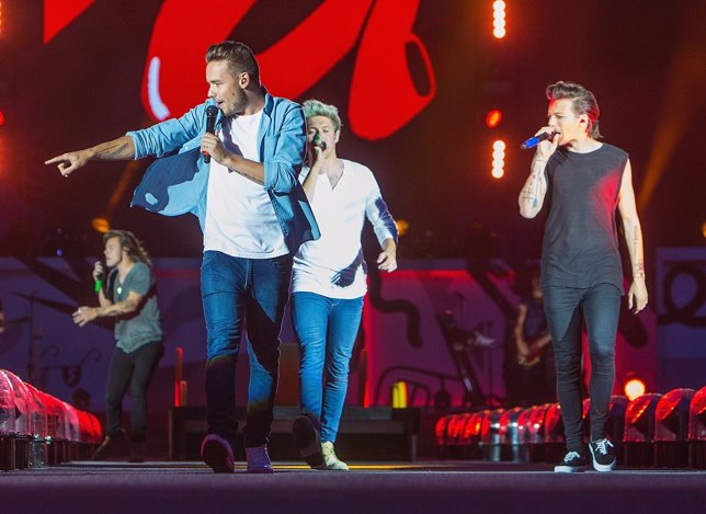 Imagen de los One Direction en un concierto de Seattle