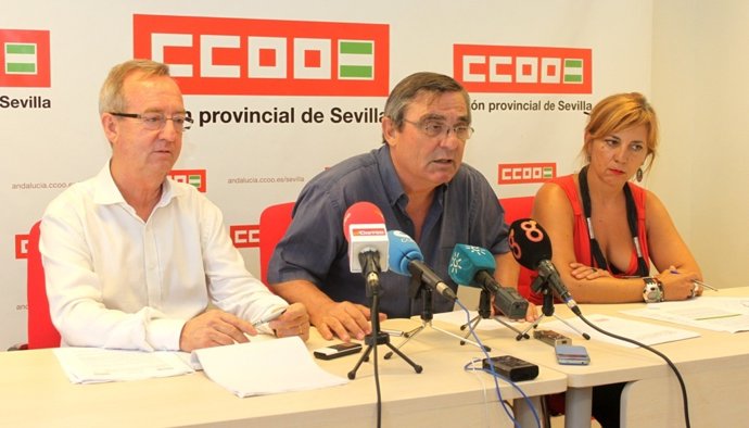 Rueda de prensa de CCOO de Sevilla sobre turismo