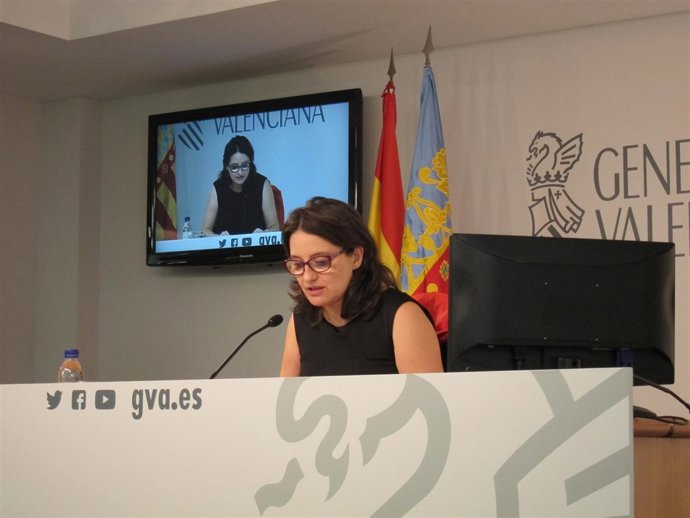 Mónica Oltra, tras el pleno del Consell