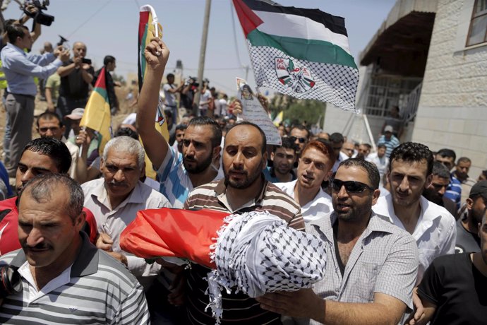 Funeral por el asesinato de un bebé palestino en Cisjordania