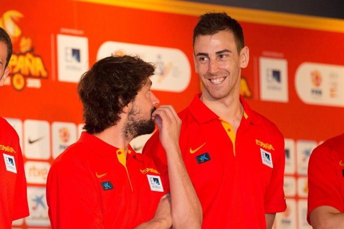 Víctor Claver en el Media Day de la selección española de baloncesto