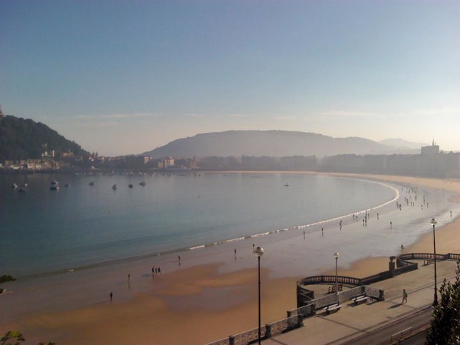 Playa de La Concha en San Sebastián.