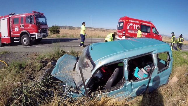 Imagen del último accidente mortal en Navarra