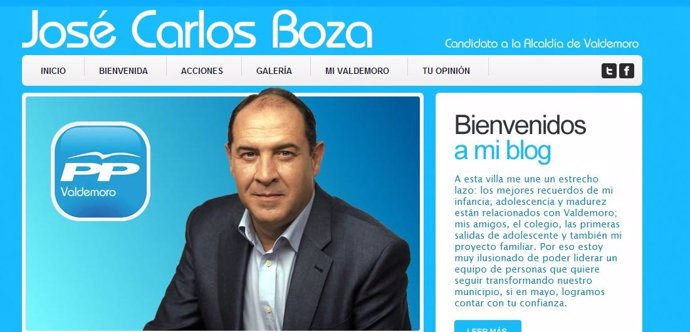 Web De José Carlos Boza, Candidato Del PP A La Alcaldía De Valdemoro