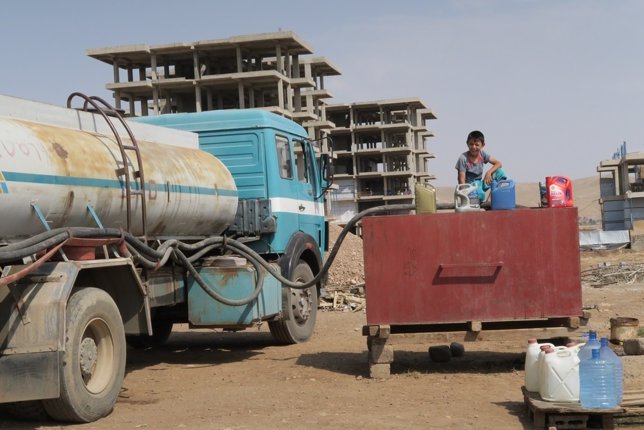 Asentamiento de desplazados internos en Zajo, en el norte de Irak