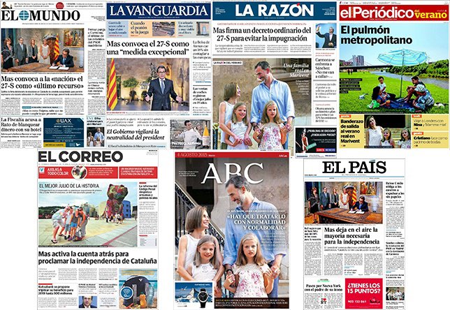 Diarios de España (4 de agosto)