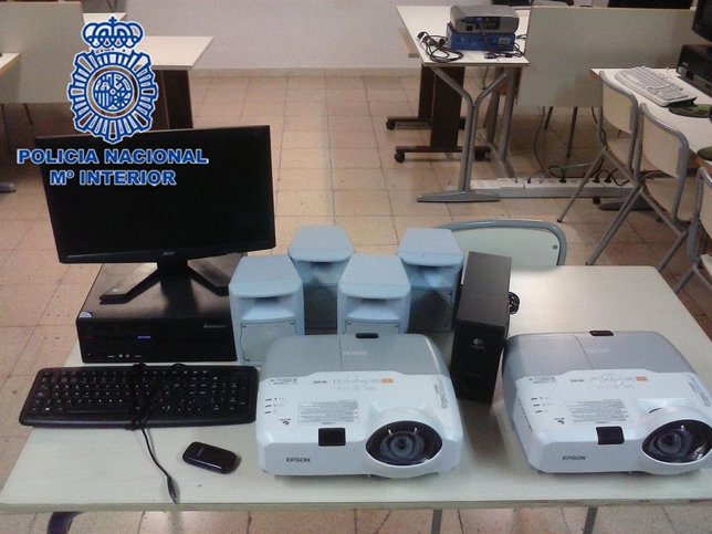 Objetos recuperados por la Policía