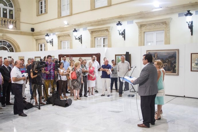 El Patio de Luces durante la presentación de la exposición 
