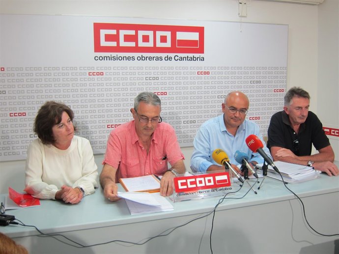 Rueda de prensa en CCOO sobre Tinamenor