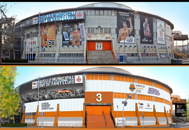 Cambio de imagen del  Pabellón de La Fonteta de Valencia