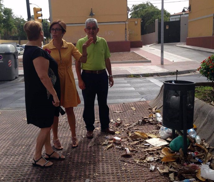 Gámez con Gálvez y Mari Carmen Moreno limpieza limasa basura suciedad sucio