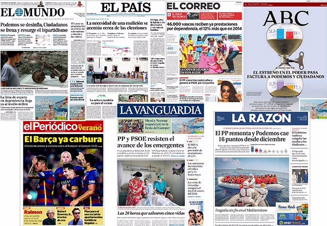 Diarios de España (6 de agosto)