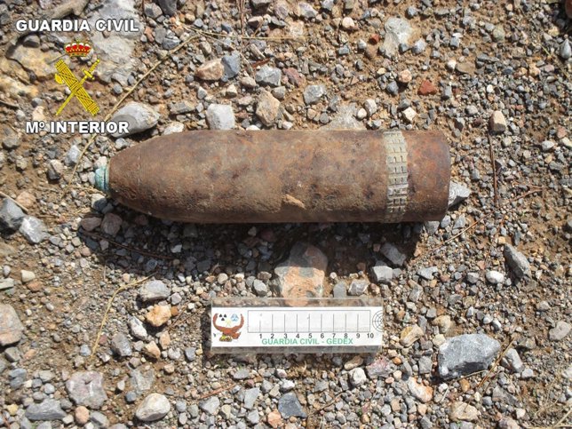 Proyectil hallado en l'Alcora